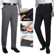 케이든 노턱 허리밴드 체크 정장바지 보카시 스판 구김방지 남성 남자