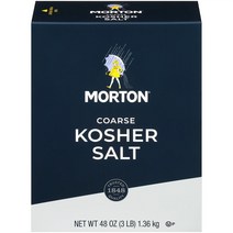 [미국내수용]몰튼 코셔 솔트 굵은 소금 1.36kg Morton Kosher Salt Coarse 3lb, 1개