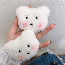 8cm 하얀 곰돌이 옷핀 브로치_1p 데코소품 인형 뱃지