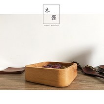창조적 큰 직사각형 나무 접시 나무 쟁반 과일 샐러드 야채 접시-93859, 01.15cm