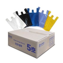 손잡이봉투 5호(왕대) 2000장 31(44)x54cm (흰색/검정/청색/청유백/노랑), 청색
