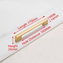 KAK-유럽 스타일 매트 골드 캐비닛 손잡이 단단한 알루미늄 합금 주방 찬장용 서랍 가구 하드웨어, 19 Handle-818C-160G