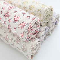 (천마마-면레이온) 대폭 바이오워싱 부케꽃다발 5종-원피스 블라우스 침구 커텐, 레드