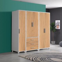 클렛 3서랍 장롱세트 도어형 2000.플레인홈(무료배송), 무늬목／이불장세트