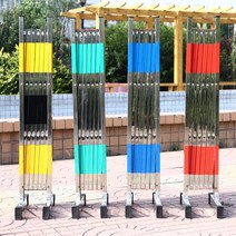 바리케이트 안전펜스 접이식 자바라 바퀴 이동식 철제 울타리, 높이 1.2m x 폭 2m, 1개