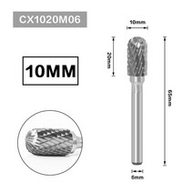 6mm 금속 드로잉 텅스텐 카바이드 밀링 커터 로타리 도구 버 cnc 조각 연마 도구 금속 가공 밀링 연마, cx1020m06