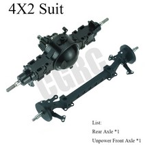 RC드론부속 114 RC카 트럭 3363 R620 용 14 메탈 리어 스루 무동력 차축 1 스케일, 4.4X2 1set