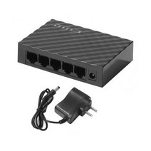 호환 부품 스위칭 허브 미니 5 포트 데스크탑 1000Mbps 네트워크 스위치 기가비트 고속 RJ45 이더넷 스위처 LAN 어댑터 전이중 교환, Black US Plug