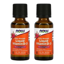 나우푸드 액상 비타민 D-3 엑스트라 스트랭스 흡수잘되는 비타민 25mcg 30ml 2통