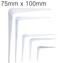 [AAX_7639920] 화이트 브라켓 75mm x 100mm 셀프인테리어철물 인테리어브라켓 셀프인테리어 철브라켓 선반용철물