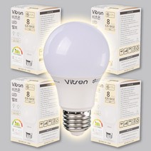 8W LED전구 벌브 주광색 주백색 전구색 비츠온 E26 Base(백열 40W대체)컨버터내장형 60*104mm, 5개, 주백색__4000K(60*104mm)