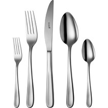 Sola Florence 네덜란드 솔라 수저 세트 주방 식기 커트러리 유광 나이프 포크 스푼, 6명 - 24개 파트