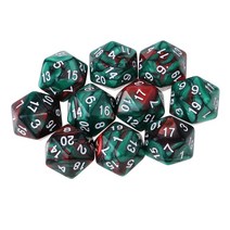 STK 10pcs / set trpg 게임 던전 u0026 드래곤 용 20 면체 d20 주사위, 모델명7