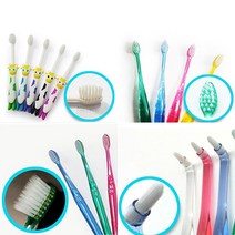 유이컴퍼니 앤드터프트 어금니 교정용 치과전용 치과 미세모 부드러운 한줄모 임플란트 칫솔, 어린이이중슬림모