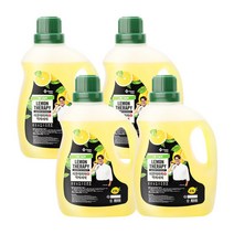 지오클린 레몬테라피 플러스 고농축 세탁세제 / 레베식 강력한 얼룩제거 미세먼지 찌든때 오염물 세척 중성세제, 2.5L 4개