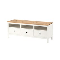이케아 HEMNES 헴네스 TV장식장 148x47x57cm (304.135.27), 화이트스테인/라이트브라운
