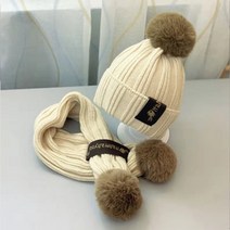 Wrikri 겨울용품 아동용 모자 목도리 세트