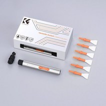 K & F Concept 렌즈 교체 가능한 청소 펜 키트 카메라 청소 펜 실리콘 헤드 APS-C 및 풀 프레임 청소 면봉, 03 6pcs Full Frame
