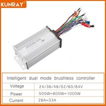 전기자전거 튜닝 부품 액세서리 500w 브러시리스 컨트롤러 24v36v48v52v60v62v 전기 자전거 듀얼 모드 전자 자전거 컨트롤러 전기 스쿠터 용 1000w 컨트롤러, 24v-36v, 24v-36v