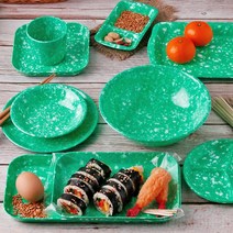 옛날 레트로 멜라민 분식 분식집 떡볶이 중국집 식기 접시 그릇, 09-쑥색 멜라민 볼공기