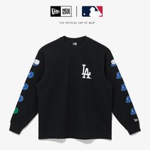 뉴에라 MLB 긴팔 티셔츠 AP 13338683 LA 다저스 롱슬리브 쿠퍼스타운 히스토리 캡 블랙, 없음