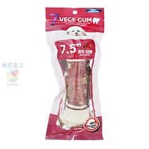 베게브랜드 대형견개껌 오리껌 7.5인치 1p 치석제거껌 성장 애견덴탈껌 양치껌