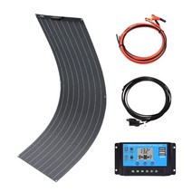 [해외]태양 전지 패널 12v 200w 100w 300w flexible photovoltaic system kit 태양 전지 배터리 충전기 자동차 RV 보트 캠핑 야외, 협동사, 150w 키트
