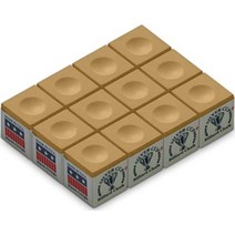 Silver Cup 12개의 탠 풀 큐 초크 (FBA_CHS12 TAN)