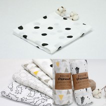 아기 블랭킷 뱀부 이중 거 즈 속싸개 유아 낮잠 애착 여름 사계절 이불 유모차담요 120x120, 06_산토리니