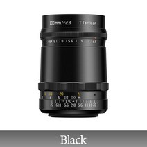 카메라 렌즈 스마트폰 TTArtisan M42-Mount 비눗방울 보케 MF 풀 프레임 소니 E 후지필름 XF 니콘 Z 마운트 100mm F2.8, [01] M42-Mount, [01] Black