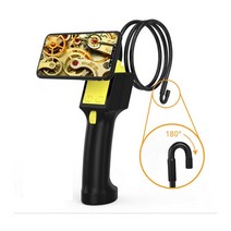 고성능 360도 회전 오토차 내시경 카메라 8mm 유연한 스티어링 배수 하수도 엔진 검사, 한개옵션1, [01] 3 in 1-180-80cm