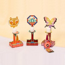 민화샵 전통 공예촛대 만들기세트 1인용 세트 LED촛불포함, 나비