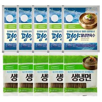 풀무원 생냉면 사리 5봉 + 평양냉면 육수 5봉, 1세트