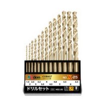 알덴/코발트드릴세트(13pcs)/1.5~6.5mm/X25/스텐기리세트