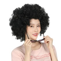 블랙 점보 뽀글이 폭탄머리가발 마이콜 코믹 가발