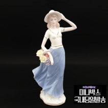 미나박스 도자기 야드로인형 피겨린 장식 인형 1/ 도자기 피겨린 야드로 스타일 웨딩 선물 포슬린 유럽 엔틱 장식 인형, 2.모자쓴꽃바구니여인