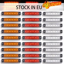 자동차 외장 조명 12V / 24V LED 6 SMD 빨간색/흰색/노란색/파란색/녹색 LED 자동차 버스 트럭 사이드 라이트 낮은 LED 트레일러 경고등, 1 Pcs, Green(24V)