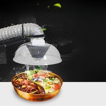 연기 흡입기 고기 환풍기 이동식 삼겹살 냄새 배기, 3m 라운드 커버 데스크탑 고정