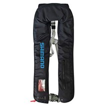 일본직송 시마노 SHIMANO 낚시 구명조끼 에어재킷 어깨형 자동 팽창식 VF-051K, 블랙