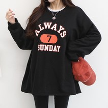 [쏭스타일] 썬데이박스롱티(기모)