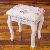 JINGHENG 화장대의자 A화이트 프렌치 심플 모던 유럽풍 화장대 스툴 네일아트의자 침실 신발장, T14-특가 플라워타입 A1730
