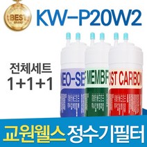 교원웰스 KW-P20W2 고품질 정수기 필터 호환 전체세트, 선택1 - 전체세트(1+1+1=3개)