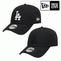 뉴에라 MLB LA 다저스 베이직 화이트 온 블랙 볼캡 12836258 블랙 온 블랙 12836272