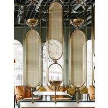 인테리어 철제 파티션 2023 그물 빨간색 스테인레스 스틸 그릇 뚜껑 장식 등나무 롤리팝 거실 회전 다리미 레스토랑 선반, 2.50240 스테인리스 스틸