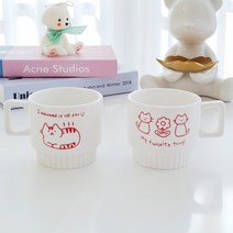 예쁜 고양이 머그컵 머그잔 남자친구컵 고양이컵 커플머그컵 커피머그잔, 고양이 두마리
