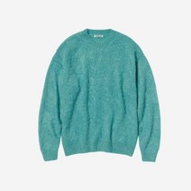 오라리 브러쉬드 슈퍼 키드 모헤어 니트 풀오버 블루 - 22AW Auralee Brushed Super Kid Mohair Knit Pull Over Blue
