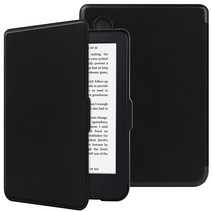 HGWALP 슬림쉘 케이스 15.2cm6인치 Kobo Clara 2E 2022 출시용 프리미엄 경량 PU 가죽 커버 자동 슬립/웨이크 포함 Kobo Clara 2E 15.2, Black