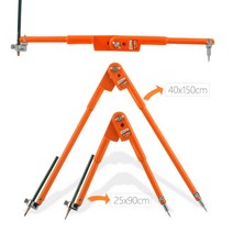 대형 콤파스 150cm 까지 180도 원그리기 목공 제도 타일 공구 건축 도면 컴파스, 대형(40~150cm)