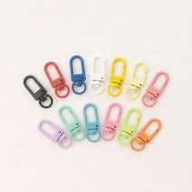 (1개) 컬러 자물통개고리 연결고리 키링고리 가방고리 마스크고리, 블랙