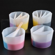 레진 아트 공예 재료 아크릴 페인트 붓는 페인트 용 실리콘 분할 컵 컵 채널, 수지 믹서 c